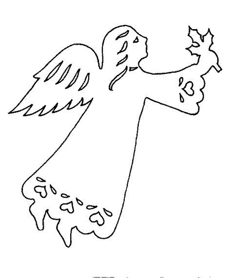 Трафареты рождественских ангелов