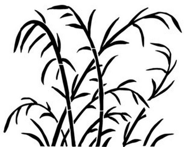 Трафарет для покраски камыш