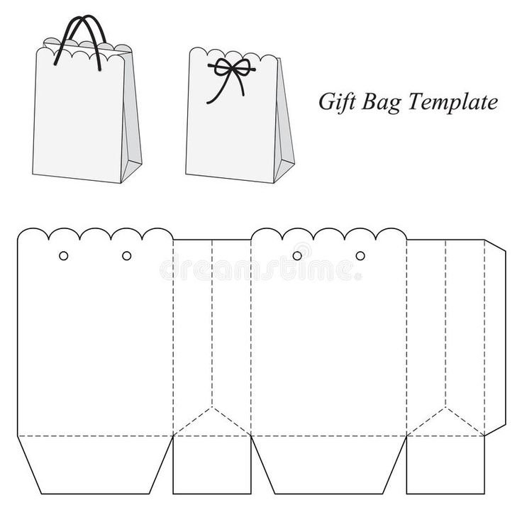 Чертеж подарочного пакета