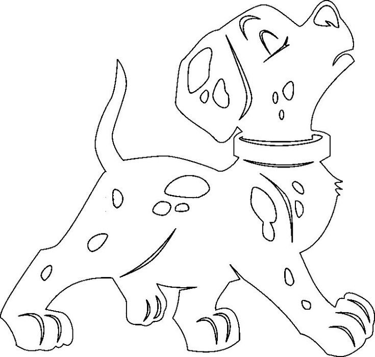 Трафарет собаки для вырезания