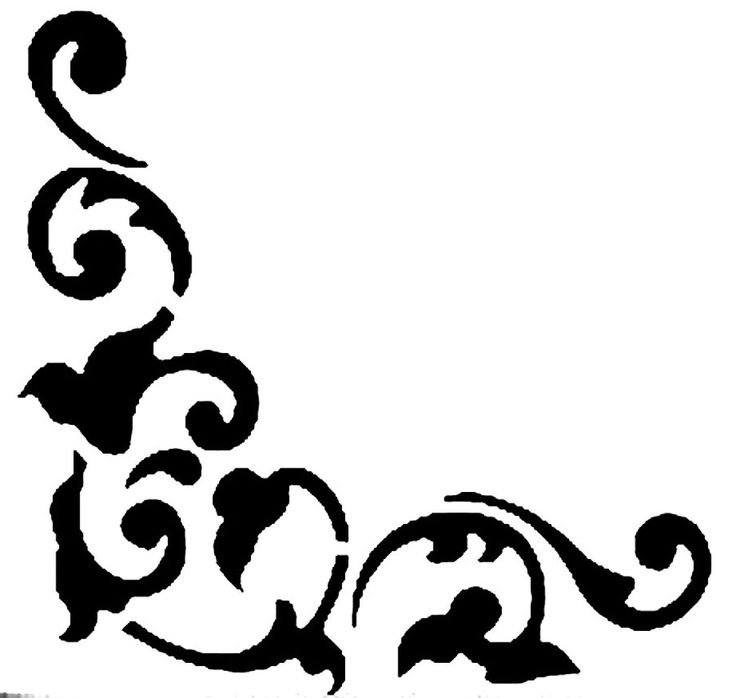 Растительный узор угловой