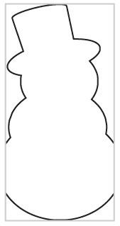 Гирлянда из снеговиков трафарет