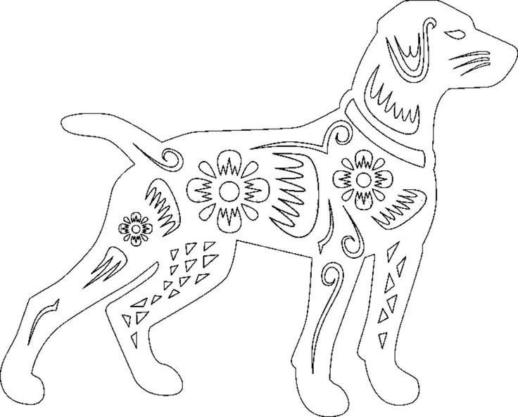 Трафарет собаки для вырезания