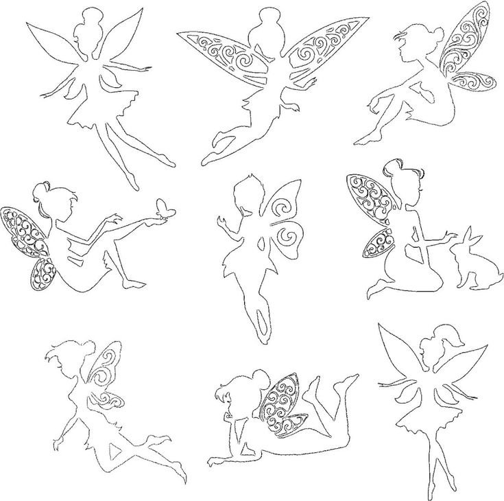 Фея трафарет для вырезания