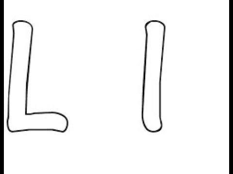 Буква l трафарет