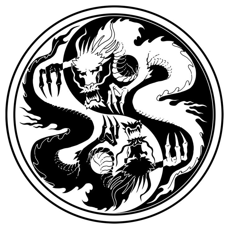 Дракон Япония Инь Янь