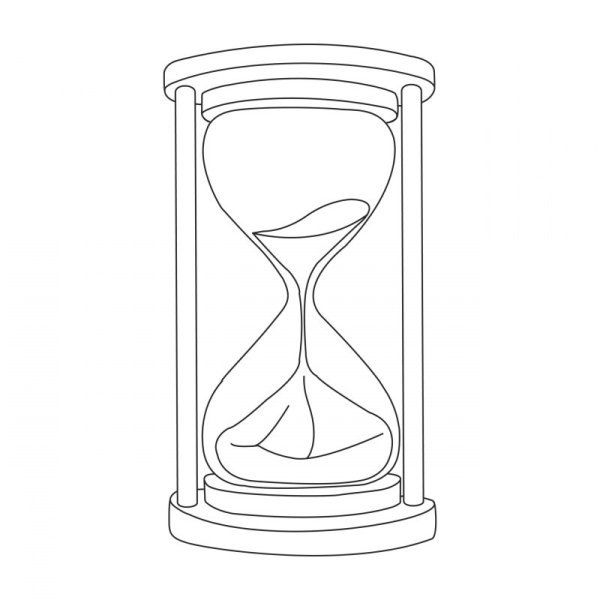 Песочные часы трафарет