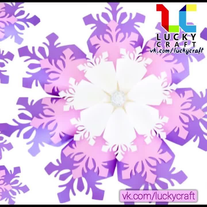 Гигантская Снежинка трафарет