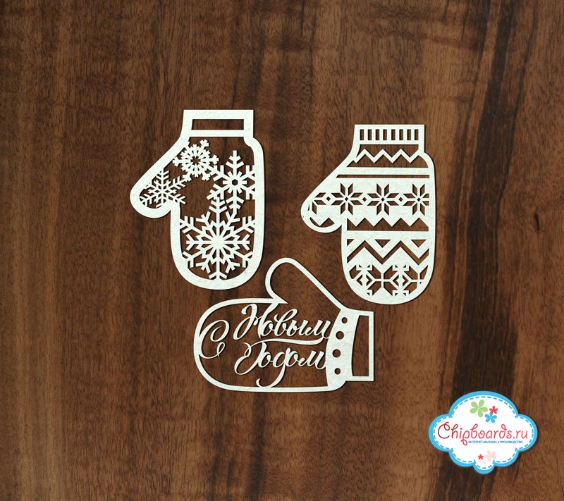 Варежка трафарет на окно