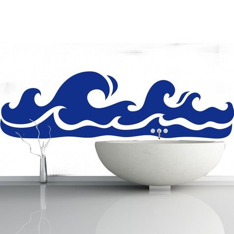 Трафарет морской волны