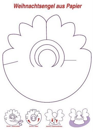 Трафареты ангелов из бумаги