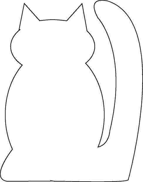 Трафарет котенка для вырезания