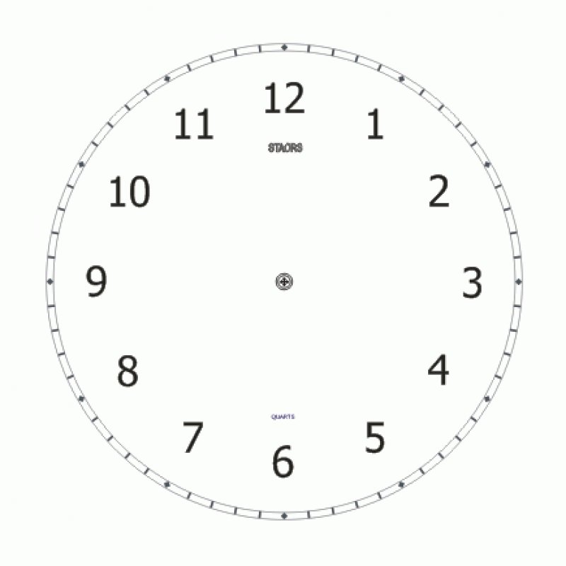 Модель раздаточная "часовой циферблат" (набор 15 шт.)