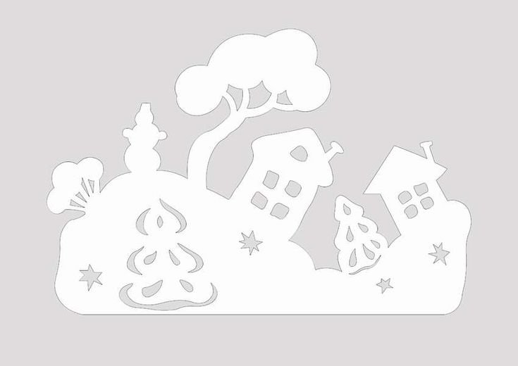 Новогодние трафареты на ок