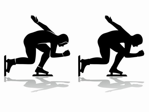 Конькобежный спорт вектор