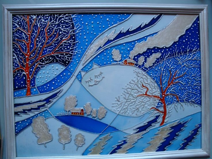 Новогодний витраж