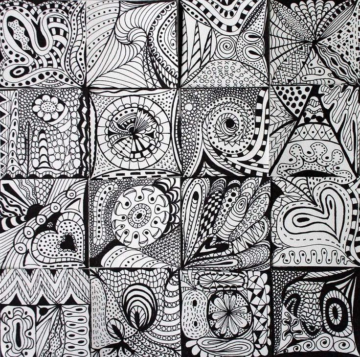 Зентангл дудлинг зенарт