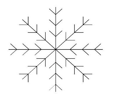 Снежинка рисунок схема