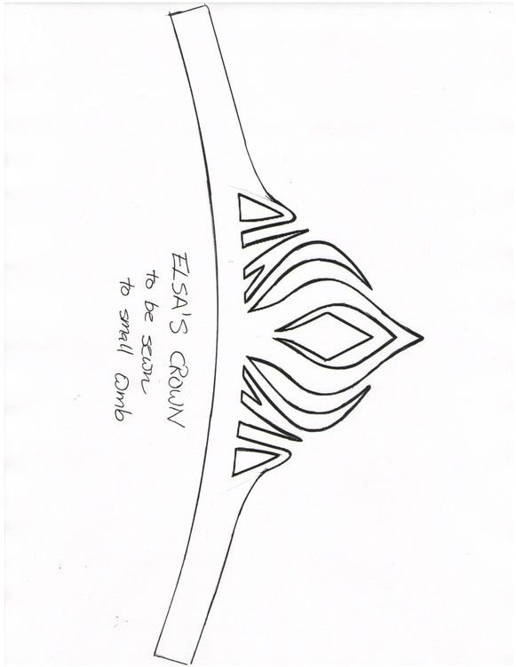 Трафарет короны для вырезания из бумаги