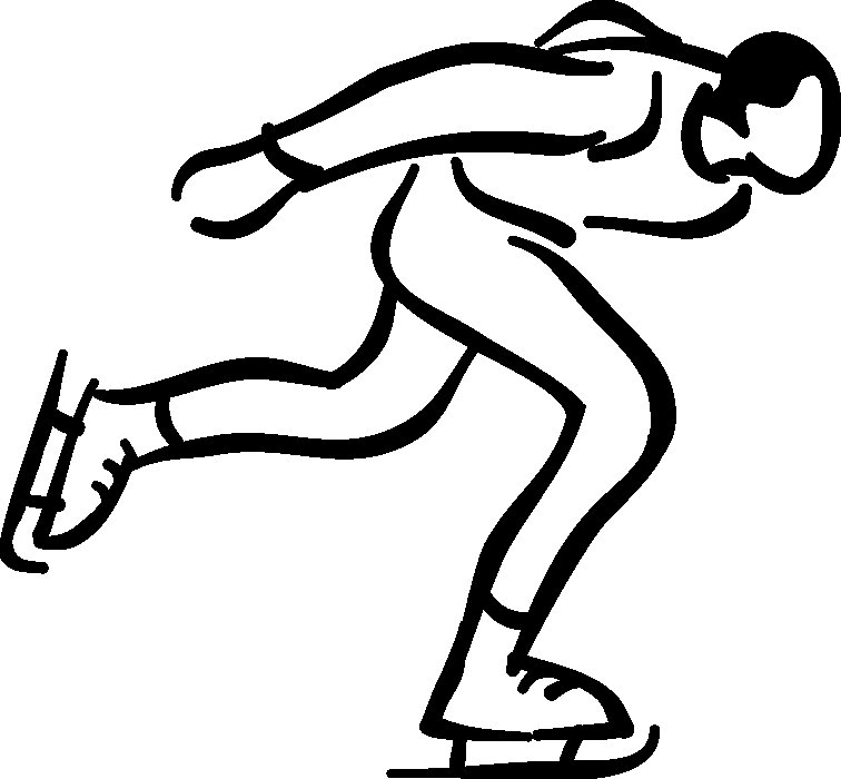 Конькобежный спорт раскраска для детей