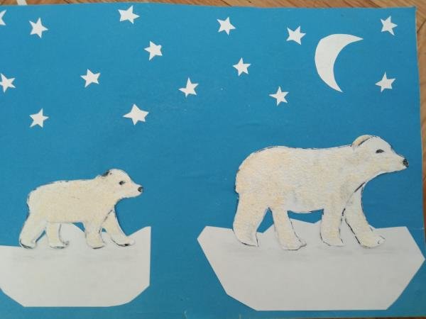 Аппликация белый медведь в подготовительной группе