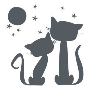 Трафареты кошек для декора