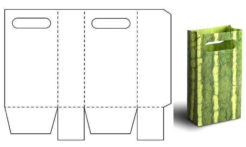 Развертка бумажного пакета