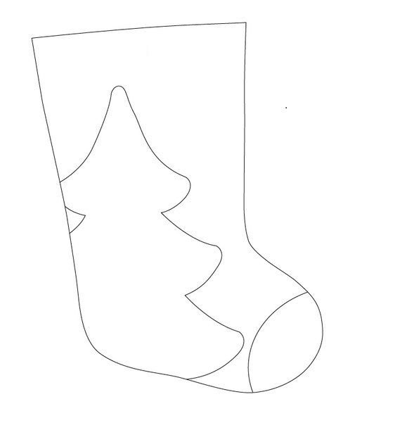 Лекало новогоднего сапожка