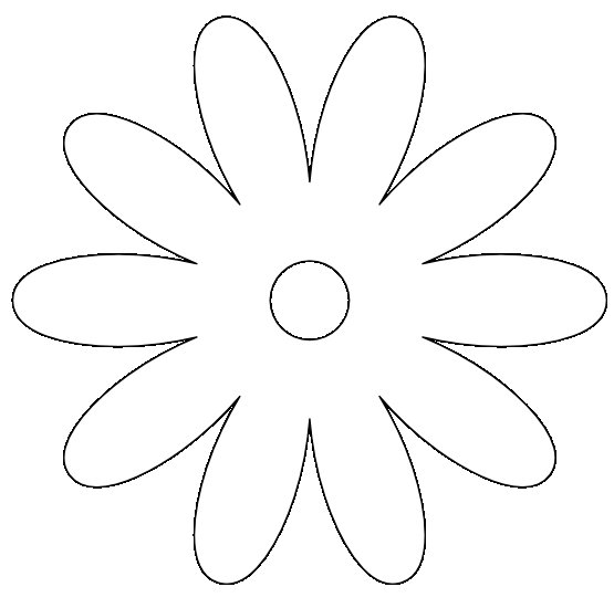 Трафарет цветочка Ромашка