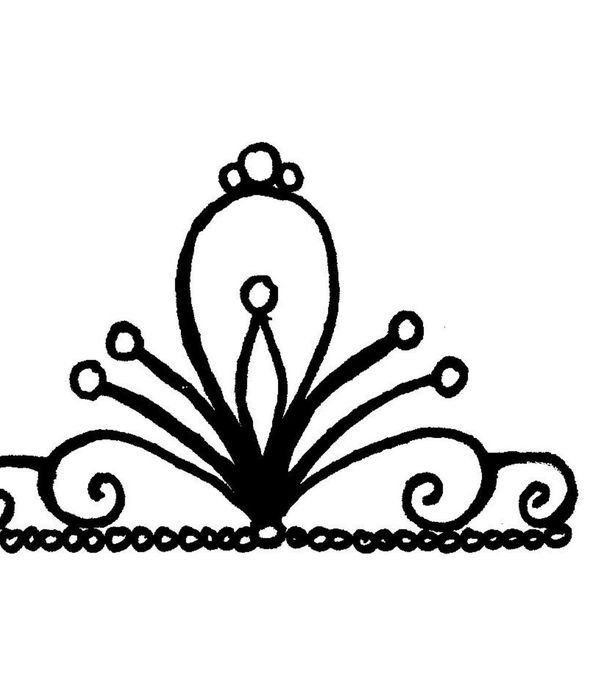 Корона трафарет для торта из айсинга