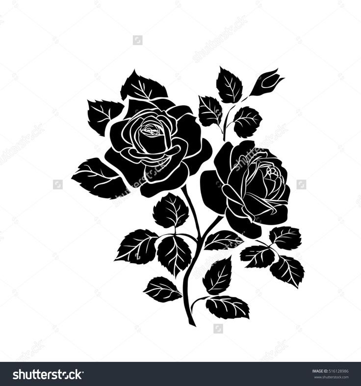 Трафарет "розы"