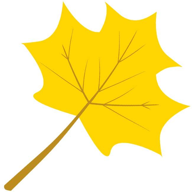 Желтые листочки для вырезания