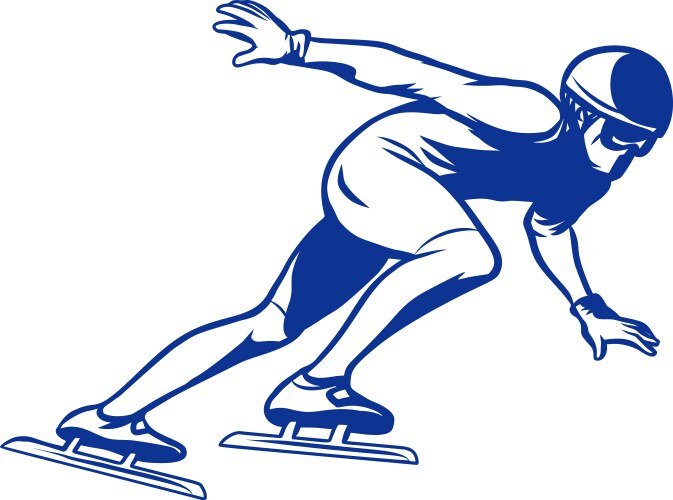 Конькобежец силуэт