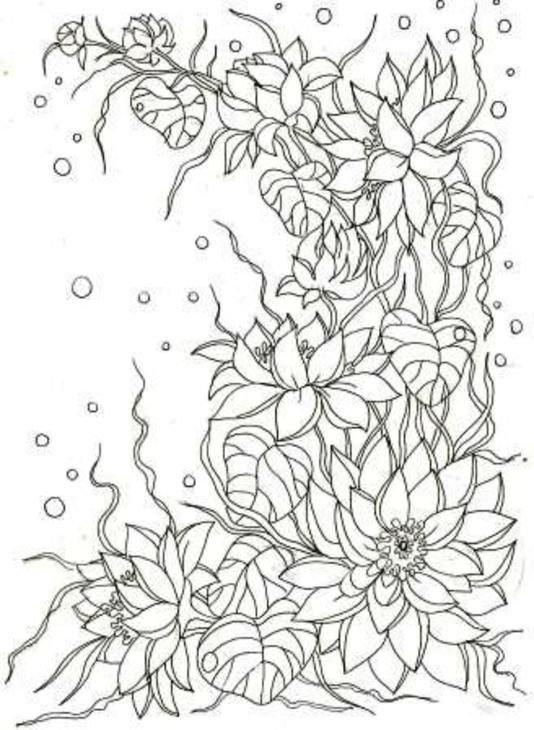 Контур рисунка для витража