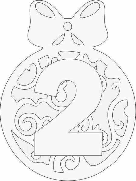 Трафареты на новый год цифры