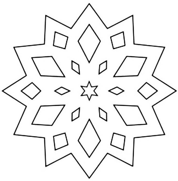 Трафарет «снежинки»