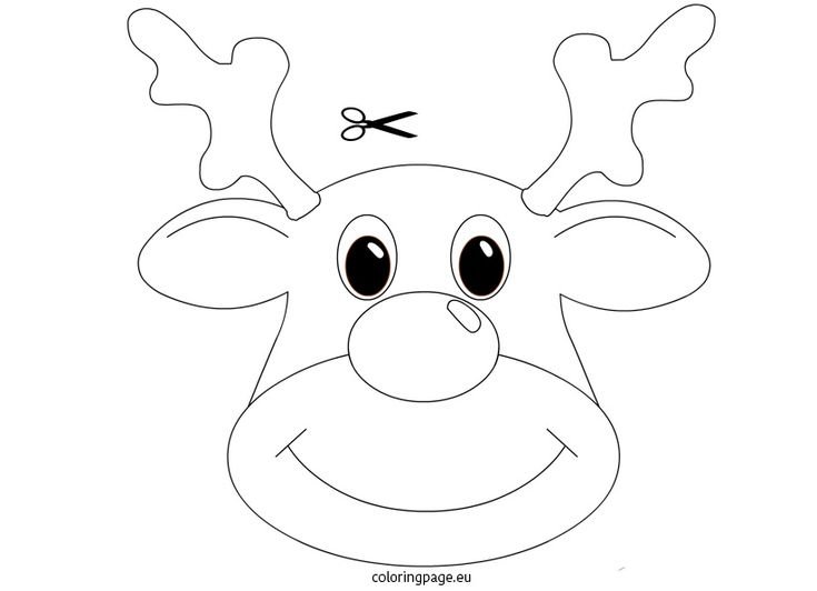 Трафарет оленя для вырезания