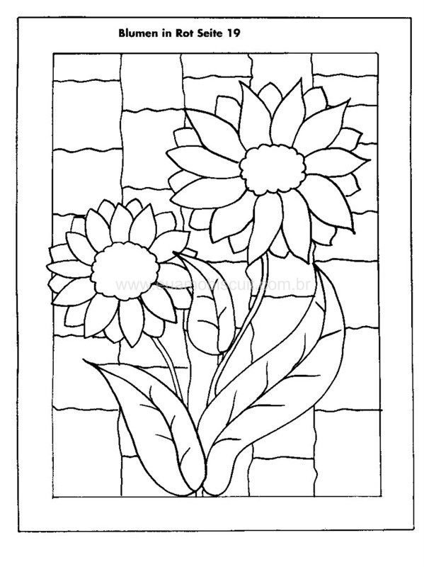 Витражи трафареты цветы