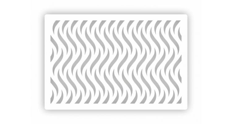 Трафарет волны на клеевой