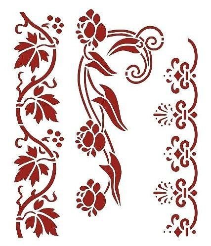 Орнаменты и узоры трафареты