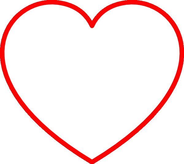 Сердечко трафарет для вырезания