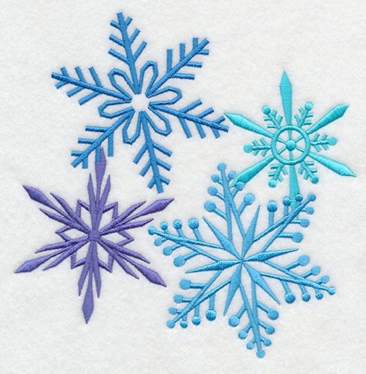 Вышивка снежинки