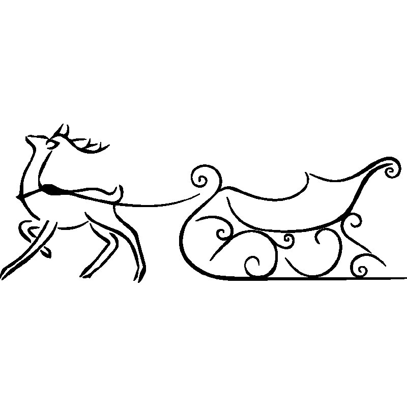 Узоры оленя в санях