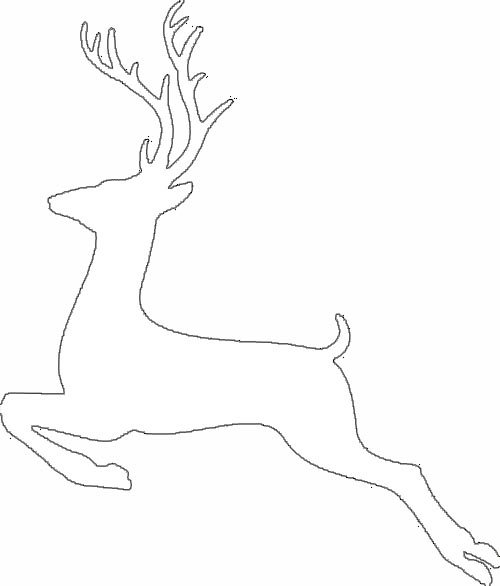 Трафарет оленя для вырезания