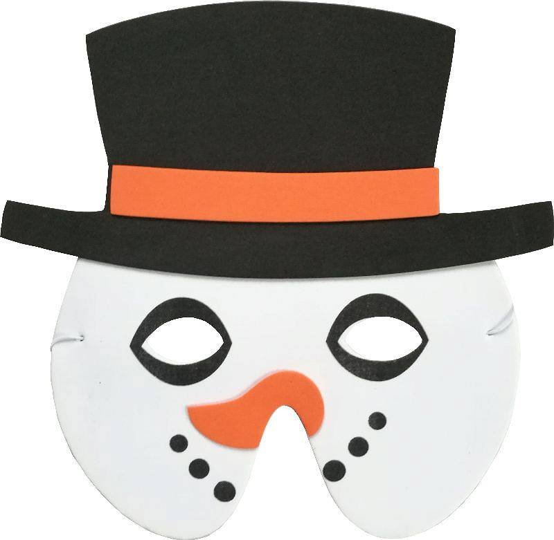 Маска снеговика на голову