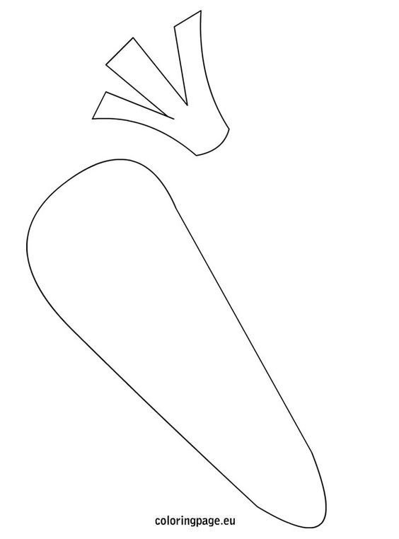 Трафарет морковки для аппликации