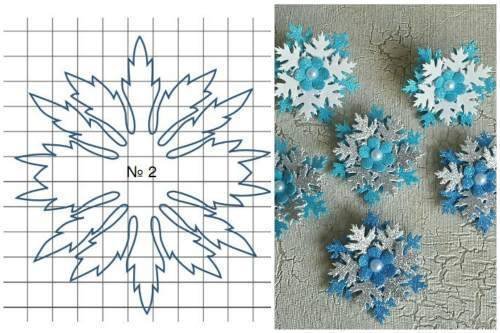 Выкройка снежинки из фоамирана