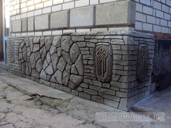 Фасад под камень из бетона