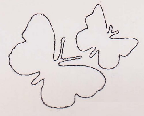 Трафарет бабочки для вырезания