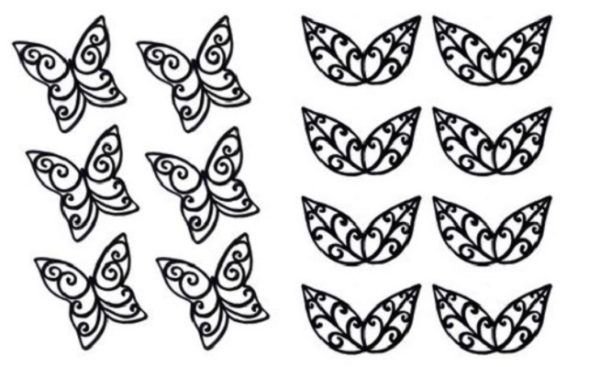 Узоры для шоколадных украшений